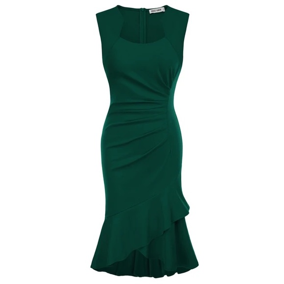 Grace Karin Dresses & Skirts - GRACE KARIN Bodycon Dress Slim Fit Cross Over Fishtail Sheath Pencil Dress